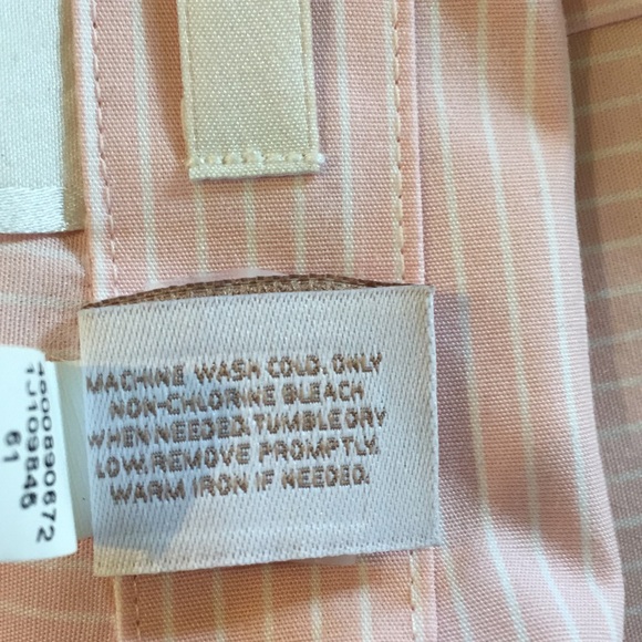 Chico’s pink white striped hidden button Top - Picture 6 of 6